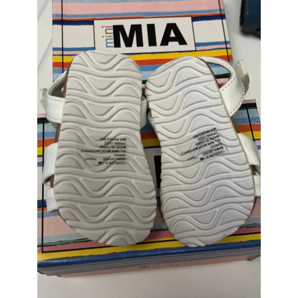 Mini MIA Toddler White Bow Sandals Size 1M Baby Girl
